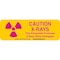 Brady Radiation Caution Sign, 3 1/2 in H, 10 in W, Aluminum, Rectangle, 46848 46848 - alternate 1